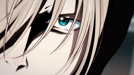 nezuxi:random gifset of: emeralds eyes of a soldier yurio’s eyes [victor version]