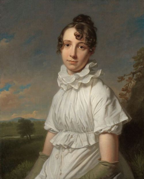 Charles Howard Hodges (1764-1831), Portrait of Emma Jane Hodges. Oil, circa 1810.