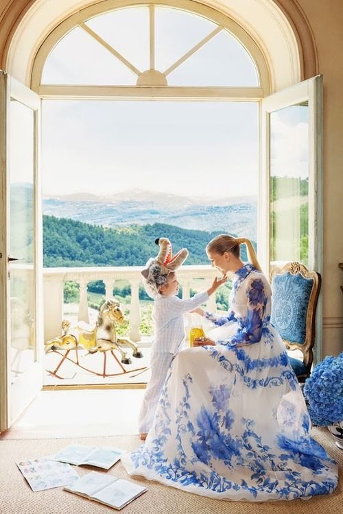 jennafifi:  This photo is perfection. The decor, the view, the adorable boy and Valentino