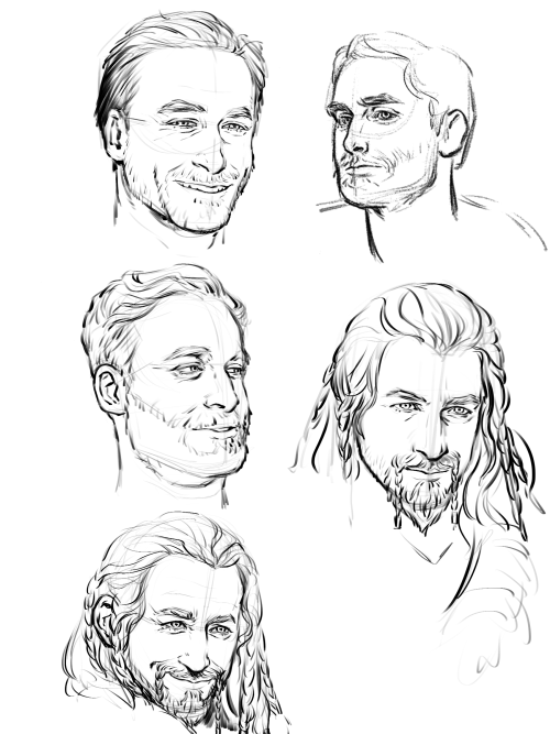 misterramen: I found Fili kinda hard to draw so here’s some studies. oh and I actually think h