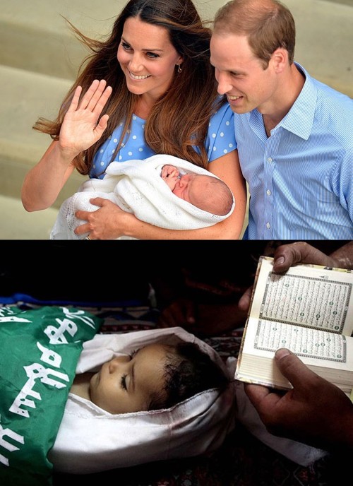 ceyhungunay:  “Bebekler ikiye ayrılır: İngilterede doğan bebek Ortadoğuda ölen 