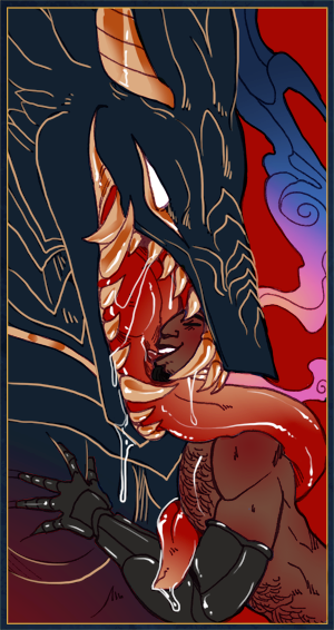 aero-zero:  ACE OF BEASTS Volume 2 page 66 panel WIPsRamzi and a shape-shifter have some fun ;3 (offscreen here, is Xerxes and the centaur Celius ;3)[see more uncensored pages and support the comic on Patreon!]