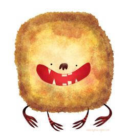 vigour-mortis:  Found this little guy on my hard drive, made over a year ago as a Photoshop brush experiment, I think. It’s your time to shine, smudgy lion creature that kinda looks like a piece of toast!  Why is RadioLab so hot on TOAST right now?