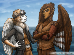CommissionWELL THIS WAS AN UNEXPECTED ONE, was a lil worried if I was able to do something I never drew before. Bird people, how about that. But it was a fun challenge and the commissioner was very fun to work with. All in all a nice experience.Next up.