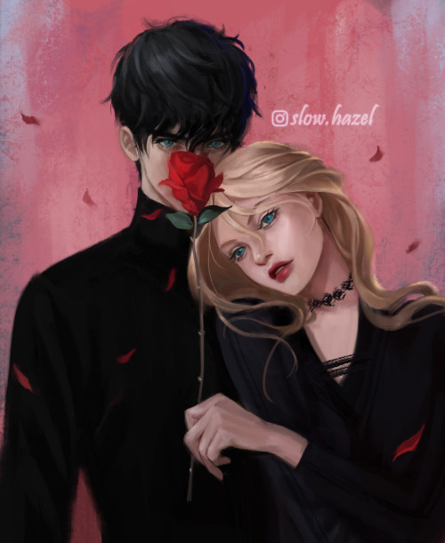 Rose day fanartJake and female MC