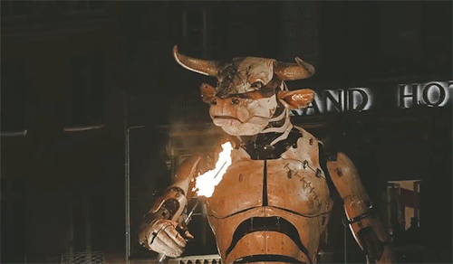 manticoreimaginary: A 46-Foot-Tall Minotaur Roams the Streets of Toulouse, France in La Machine’s La