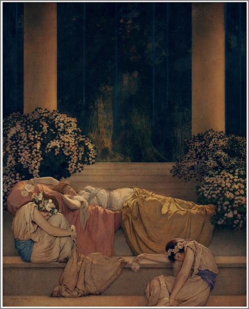 loumargi:Maxfield Frederick Parrish (1870-1966), Sleeping Beauty in the Wood - 1912.