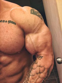 alphamusclehunks:  Sexy, large and in charge.