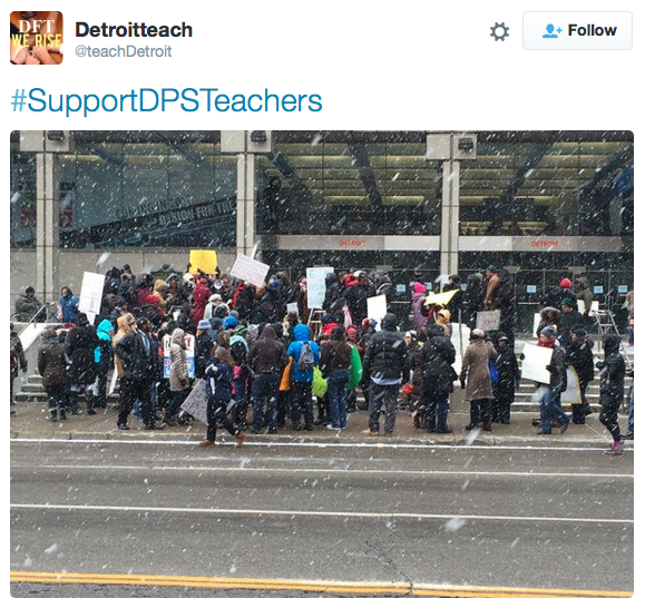 micdotcom:  Detroit teachers stage “sickout” over horrible conditions, force