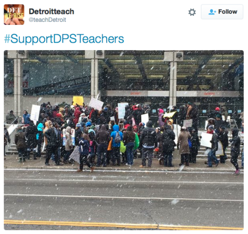 class-struggle-anarchism: micdotcom: Detroit teachers stage “sickout” over horrible