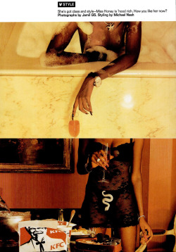 howtobeafuckinglady:  “Bourgeois Ghetto” photographed Jamil GS , Vibe Magazine December 2002 