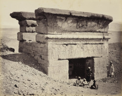 archaeoart:  The gates of the Temple of Hathor at Dendera, Egypt, circa 1862. 