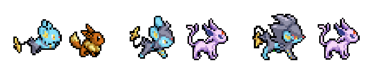 Espeon and luxray gif