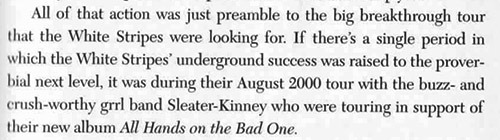  Handyside, Chris. (2004). Fell in Love with a Band: The Story of the White Stripes.