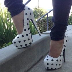 ilovecuteshoesblog:  White Polka Dot Canvas