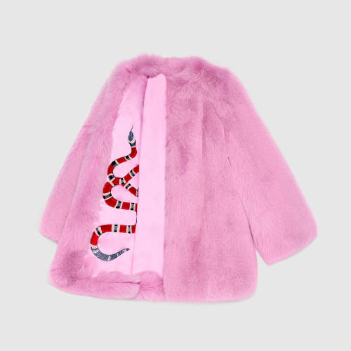 aw1998monsters:Gucci pink fox fur jacket from F/W 2016, $19,000