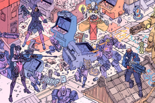 Hanamura Showdown!Here’s the official Overwatch collaboration that was created by Josan Gonzalez (le