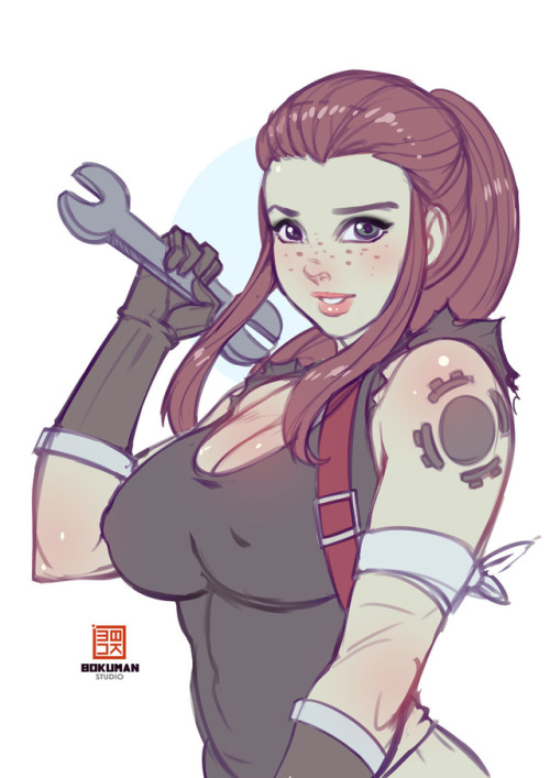 coronalview:  Some Overwatch Brigitte nsfw art by respective   Artist: @therealshadman@afrobull@bokuman             @cupcakedrawings