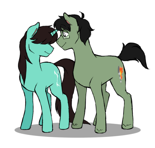 My bf’s ponysona and mine <3