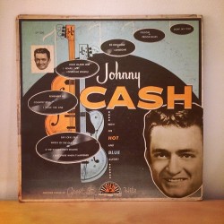 wd45:  Playing my aunt Dixie’s original copy of Johnny Cash’s “Johnny Cash With His Hot and Blue Guitar” on Sun Records. #vinyl