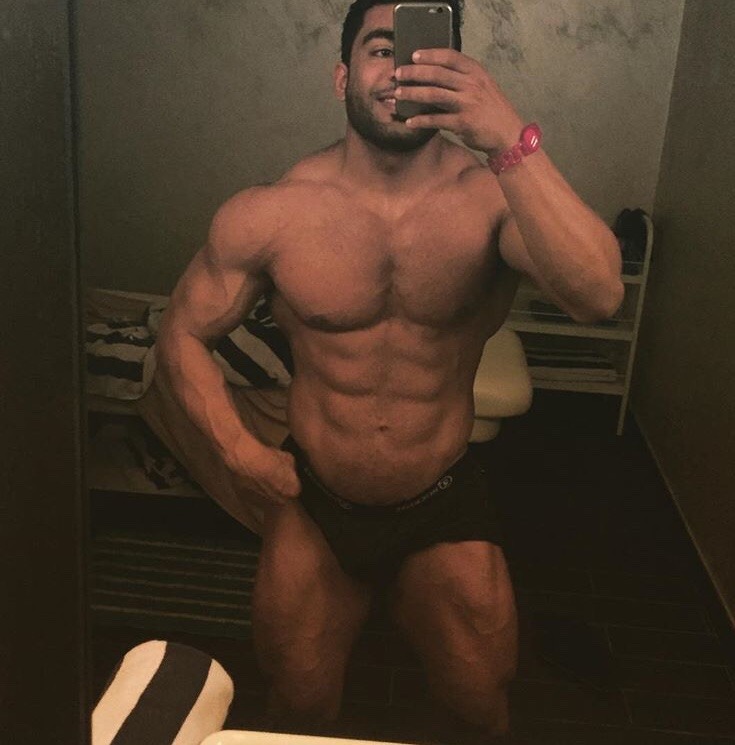 arabfitnessgods:  Bulging Alpha Stud Spotted.  I met Abood through our common friend