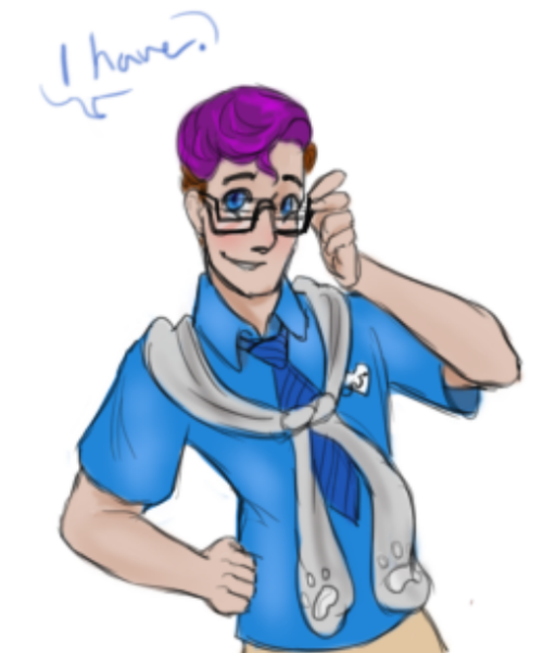 fanartfunart:Any true Logicality fusion wears two pairs of glasses. At once.@pendulumtess has wonder