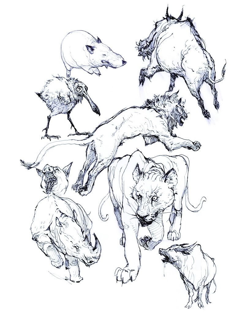 theabsolutemag:  Kim Jung Gi’s Big Cats and Gunslinger Girls  The Korean illustrator’s