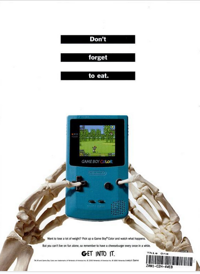 neilnevins:ads in children’s magazines during the 90’s early 00’s were hardcore a kid fuckin died playing their gameboy color R.I.P  he went out a hero