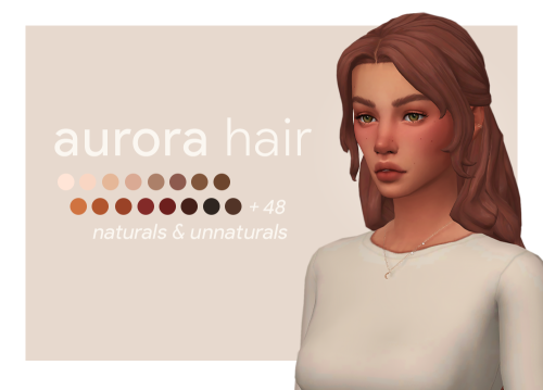 aurora hair // recoloredmy favorite hamptons-girl-but-wants-to-be-down-to-earth hair by @candysims4​