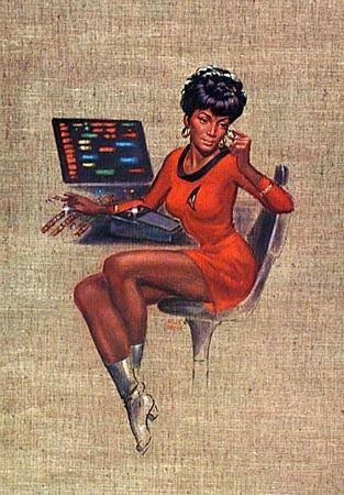 Star Trek: The Original Series Main Cast By Frank Kelly Freas.