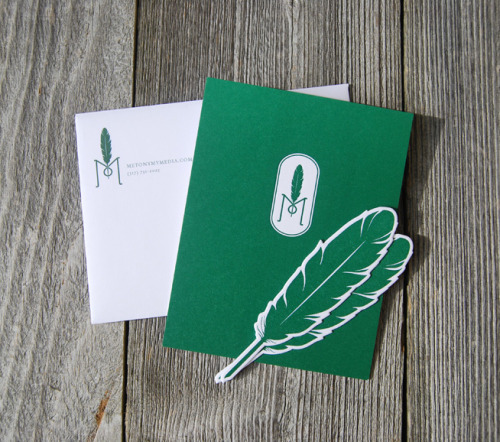 Traditional green shines in this identity by CODO Design for a copy-writing company, from USA.