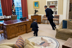 liftedandgiftedd:  andrewbreitel:  drcerealmonster:  radock:  small obama chases a much larger version of himself  I guess you can say he was RUNNING FOR PRESIDENT  literally fuck off  shut the fuck up right now 