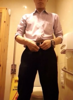 queerclick:  Frisky Taiwanese executive sneaks away from his office desk and wanks a quick load off in the common toilet. This and more hot Asian amateur videos here.