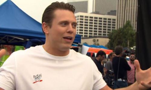 rileydibiaseambrose:  The Miz goes behind-the-scenes with The Muppets  The Miz looks good in that white shirt! With his hard nipples poking out