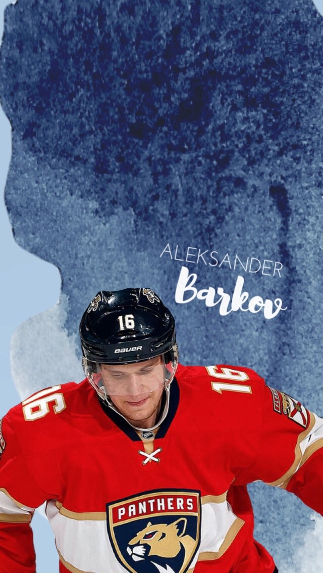 Download Ice Hockey Player Aleksander Barkov Graphic Poster Wallpaper