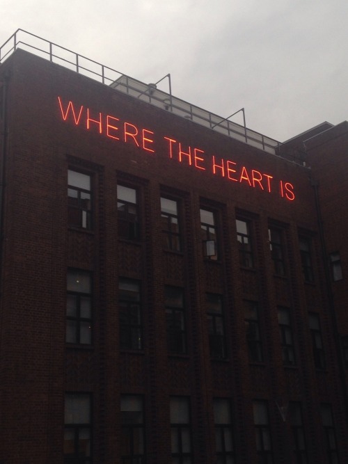 stateoftheartwhore:  Tim Etchells’ ‘Where the Heart is,’ Algernon Firth Building, 