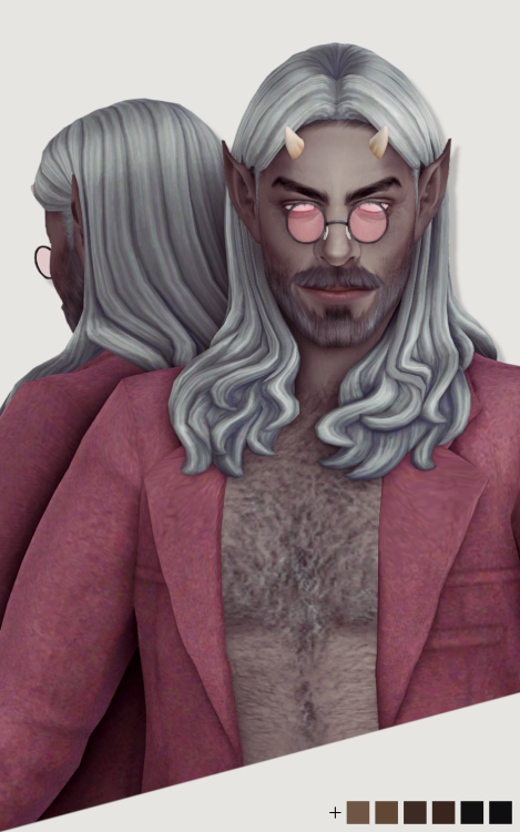 @luutzi | Simblreen 2021 - Goetia set | male hairEA mesh editthe new Maxis palette (24 swatches