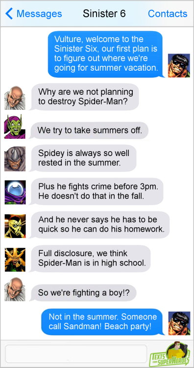 thesuperheroesnetwork:Texts From SuperheroesFacebook | Twitter | Patreon