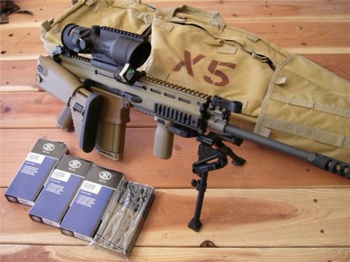 tactical-tacos: lonelyhuntsmen: igunsandgear: FNH SCAR Ranger Package. 7.62mm. Trijicon ACOG. Bea