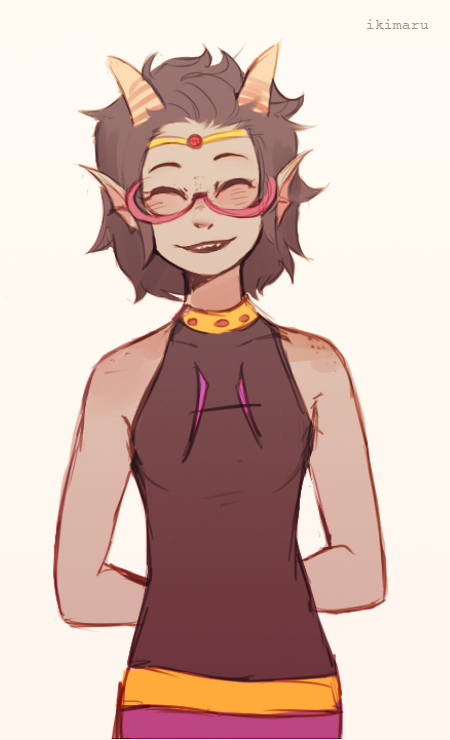 Anonymous: Feferi, Vriska and Aradia with short hair and Terezi Kanaya and Nepeta