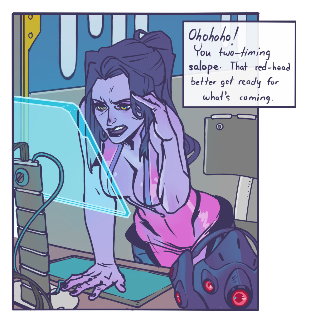 artsypencil: Widowmaker Reacts to Tracer’s Christmas I’m positive this is how