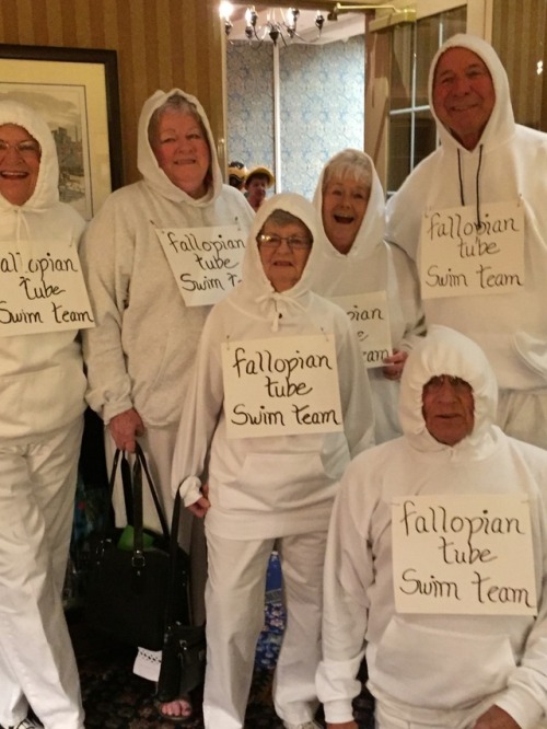 semitics:  ciccosenpai: Can someone tell me why the fuck the people in my grandparents old folks community dressed up as sperm for Halloween?  I feel like I’m having a stroke  Me 