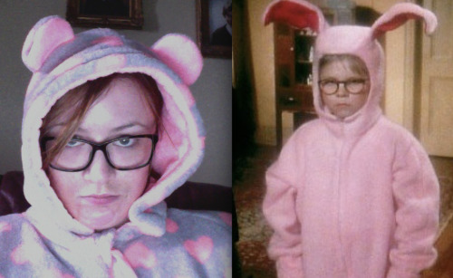 Channelling my inner Ralphie today in my new onsie, now to go shoot my eye out