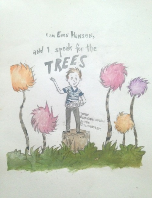 joyanceperformance:“You’ll be obsessed with all my forest expertise”Dear Evan Hansen fan art by me :