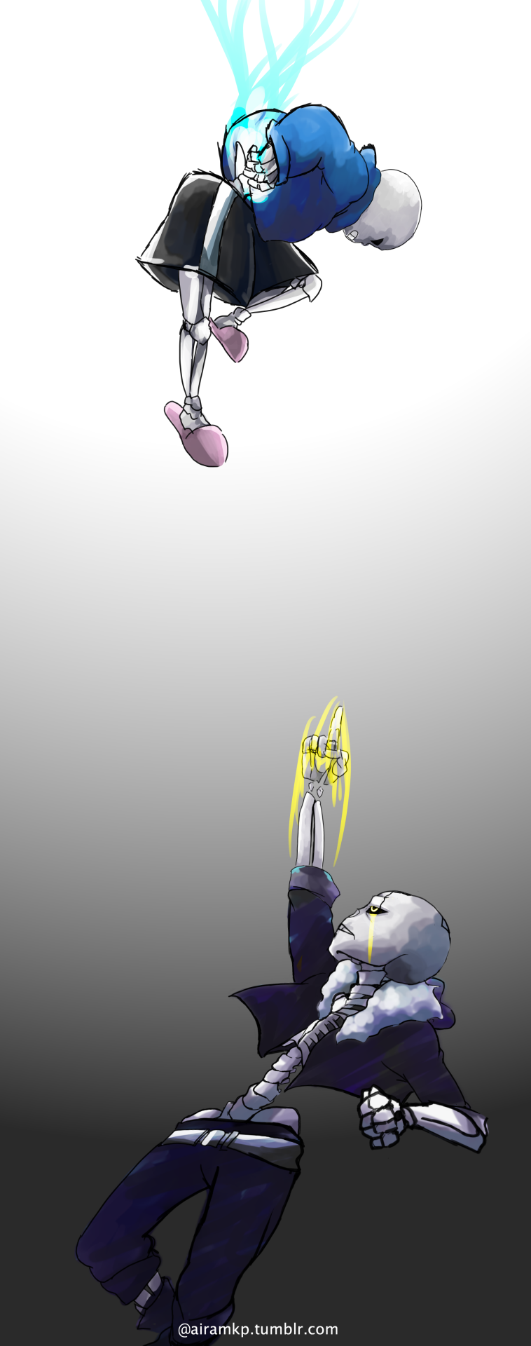 airamkp:  airamkp:  * you won’t get away .. !* ?! Part 2 of Gaster!Sans vs. Sans