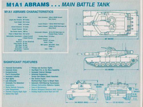 thepianomaker: 90′s era M1A1 Abrams leaflet 