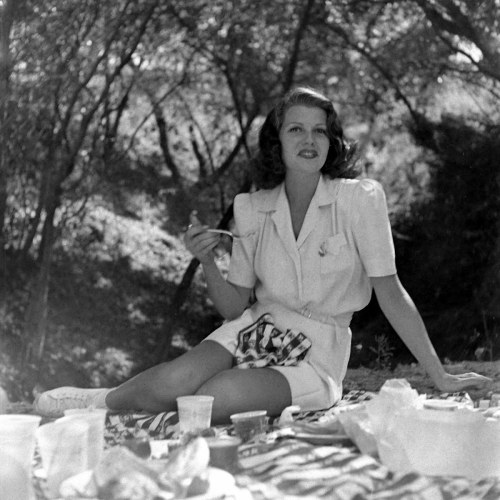 forlovelyritahayworth: Rita Hayworth photographed during a picnic in 1941.