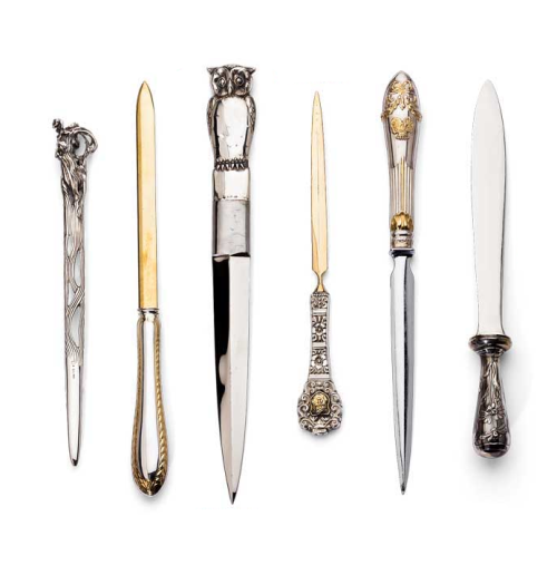 design-is-fine:Letter openers, late 18th - early 20th century. Once a quotidian object, nowadays onl