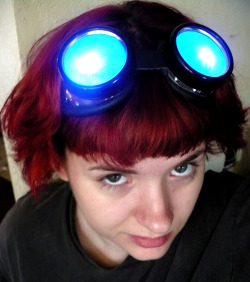 tallestsilver:  goddamn-batgirl:  I’m sorry, I can’t hear you over how EPIC and SO COOL my goggles are. I am definitely going to be wearing these at The Roxy show. &gt;:D  Those are fan-freaking TASTIC 