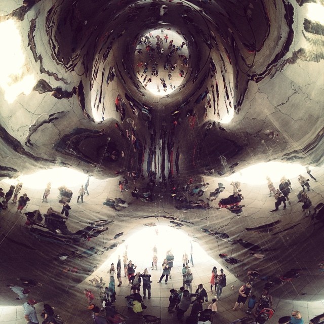 can you find me?? 😁 (at The Bean @ Millennium Park)